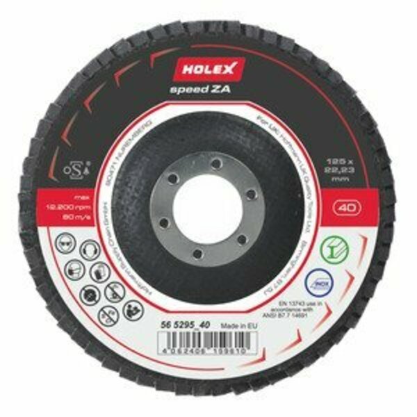 Holex Abrasive flap disc speed ZA, flat, Diameter: 125 mm, Grit: 120 565295 120